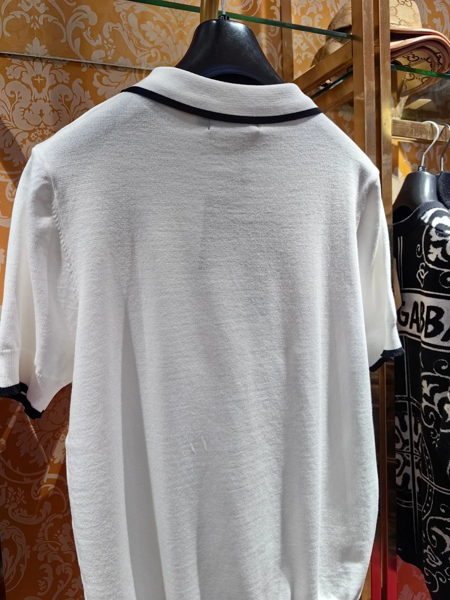𝘿𝙊𝙇𝘾𝙀 & 𝙂𝘼𝘽𝘽𝘼𝙉𝘼 2025/ss New Arrival polo DG 14 Black White Breathable Black White Sizes 46 48 50 52